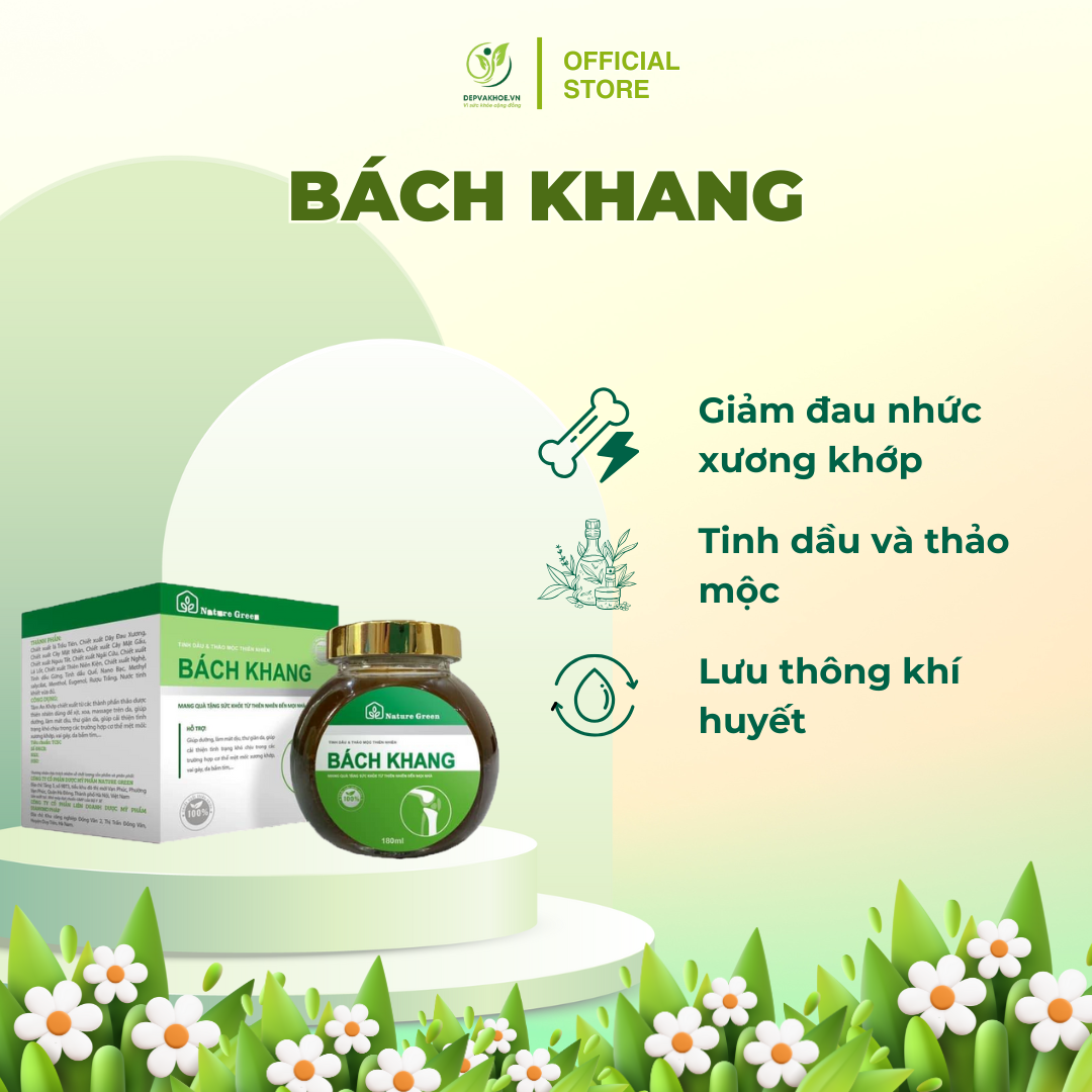 Bách Khang Gwen 180ml Hỗ Trợ Giảm Đau Nhức Xương Khớp, Thư Giãn Cơ Thể